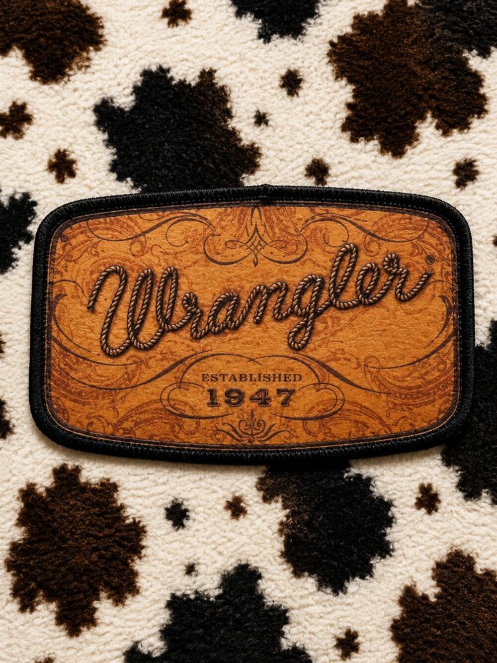 Wrangler DYI Fabric Hat Patch Glue Iron On Sew Custom Hat Patch